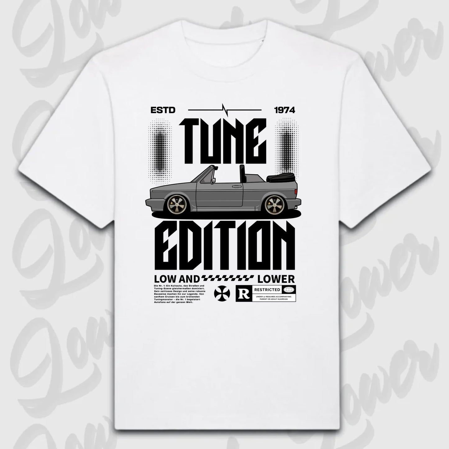 T-Shirt Personalisiert weiß, VW, BMW, Mercedes, Audi