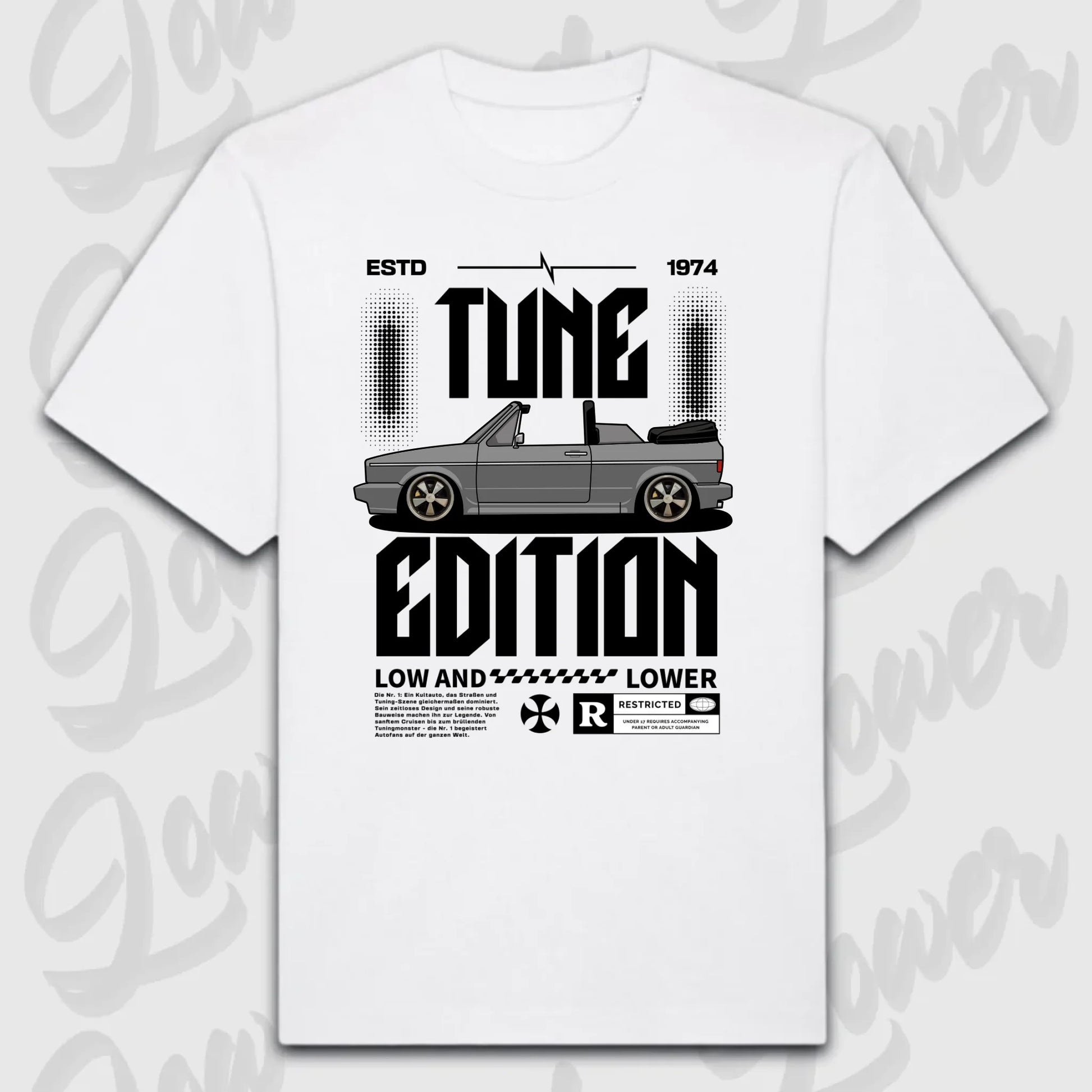 T-Shirt Personalisiert weiß, VW, BMW, Mercedes, Audi