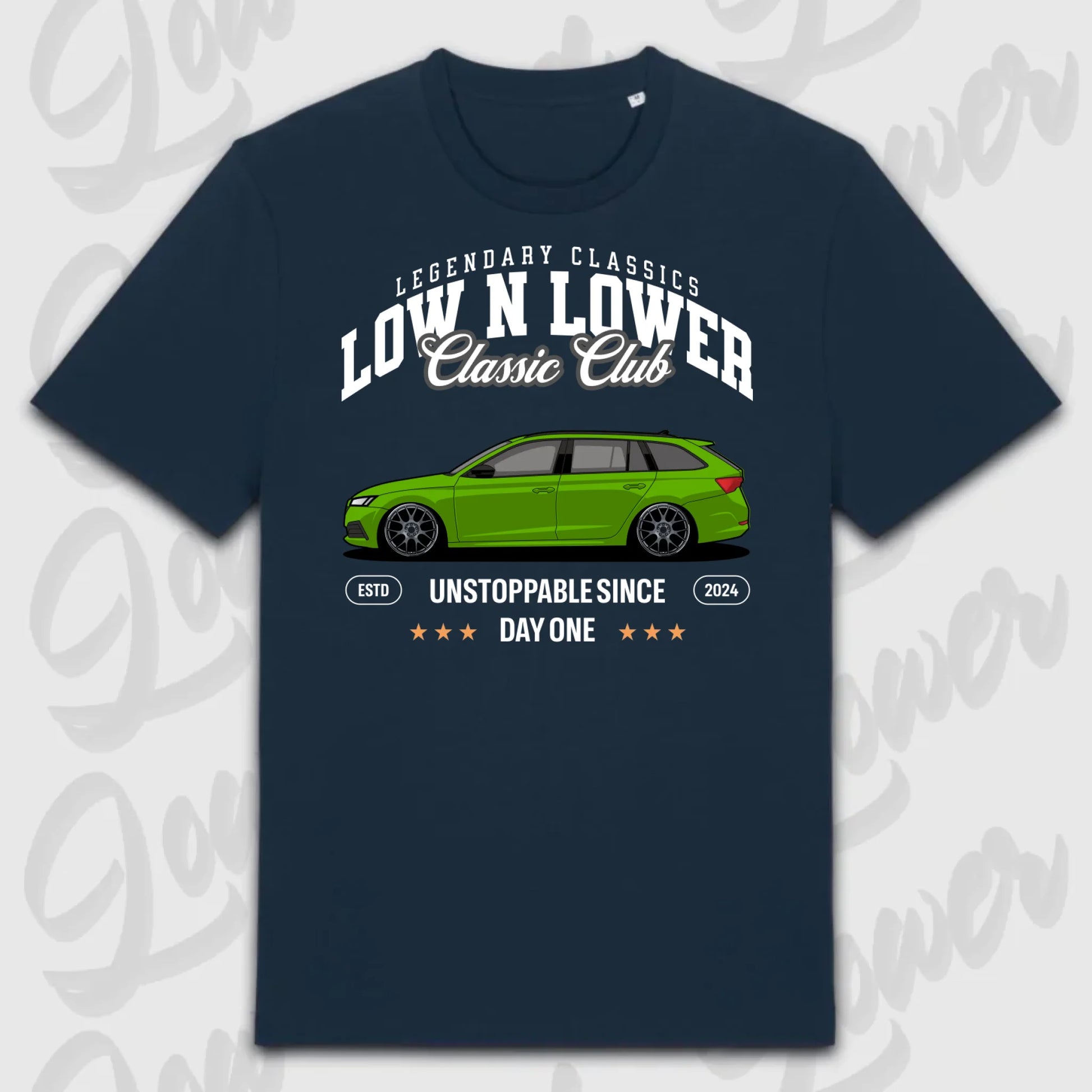 T-Shirt Tuning Cars, Personalisiert Blau, VW, BMW, Audi, Mercedes, Autos