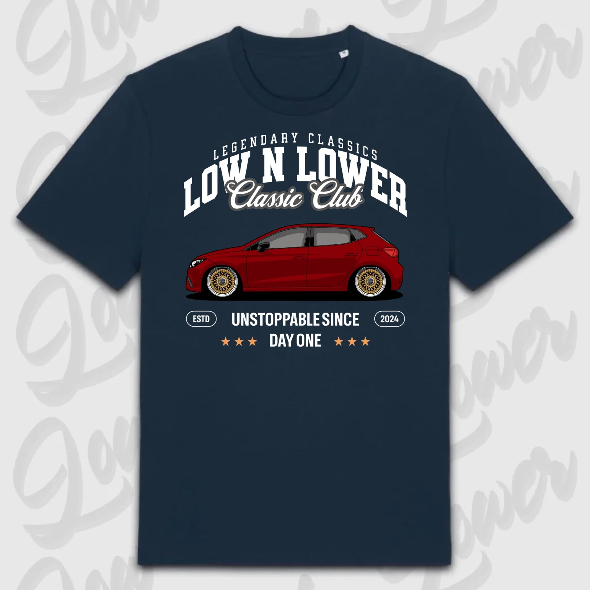 T-Shirt Tuning Cars, Personalisiert Blau, VW, BMW, Audi, Mercedes, Autos