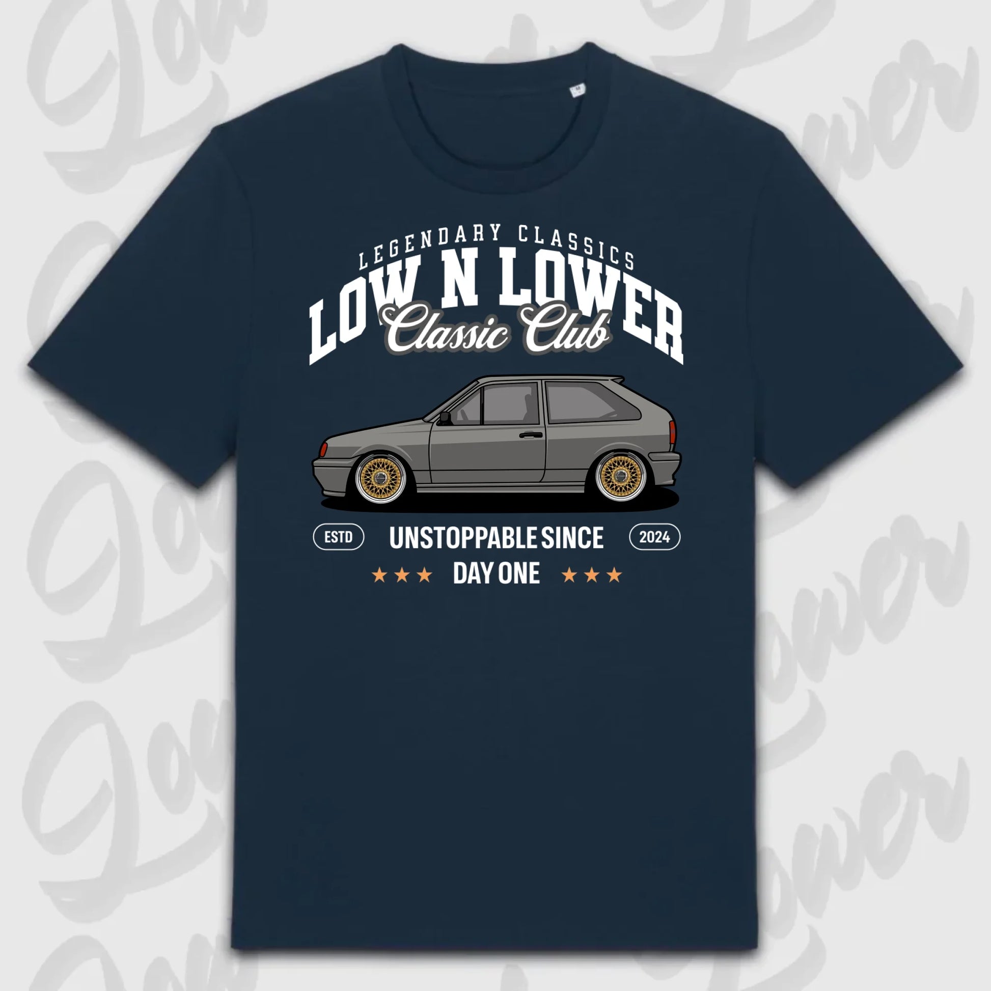 T-Shirt Tuning Cars, Personalisiert Blau, VW, BMW, Audi, Mercedes, Autos