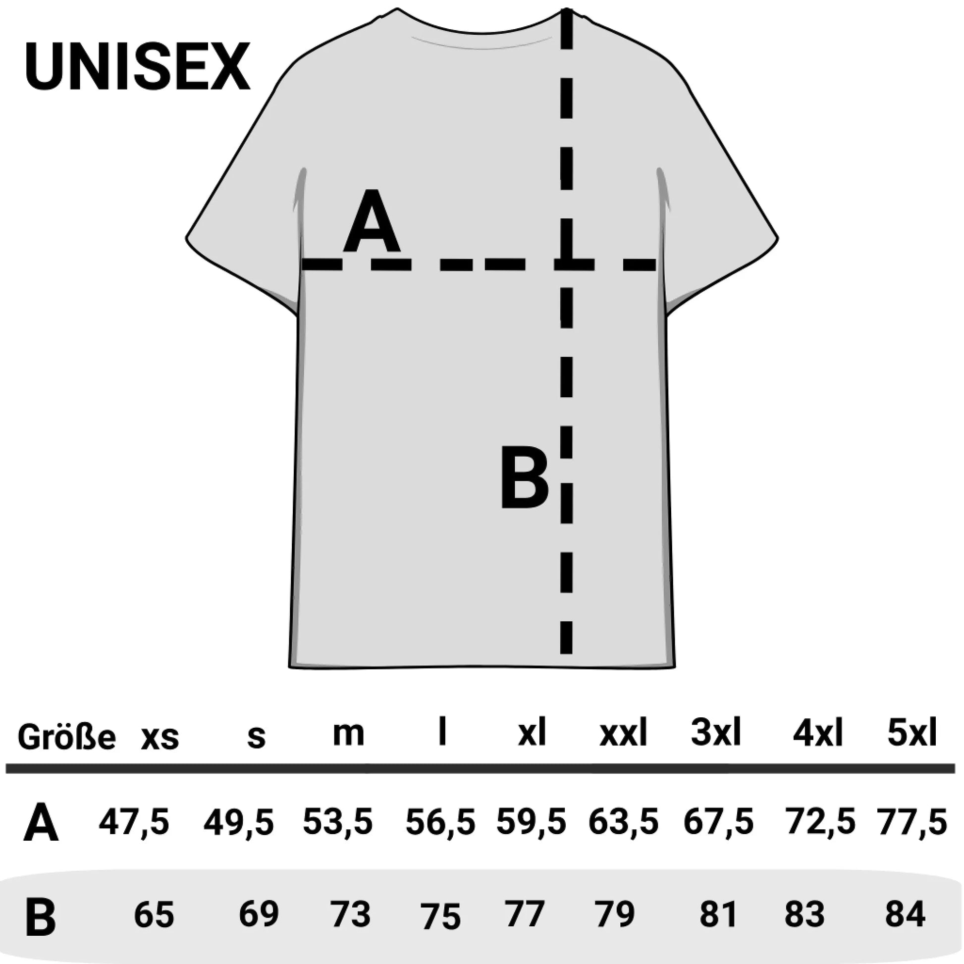 Größentabelle Standard T-Shirt Low and Lower