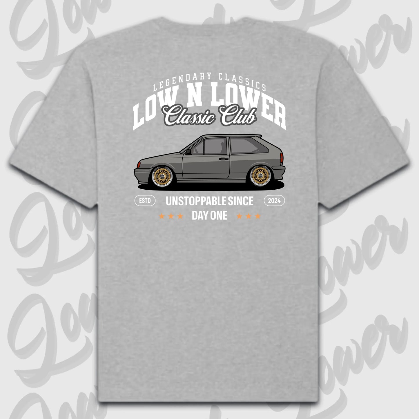 T-Shirt Personalisiert grau, VW, BMW, Mercedes, Audi