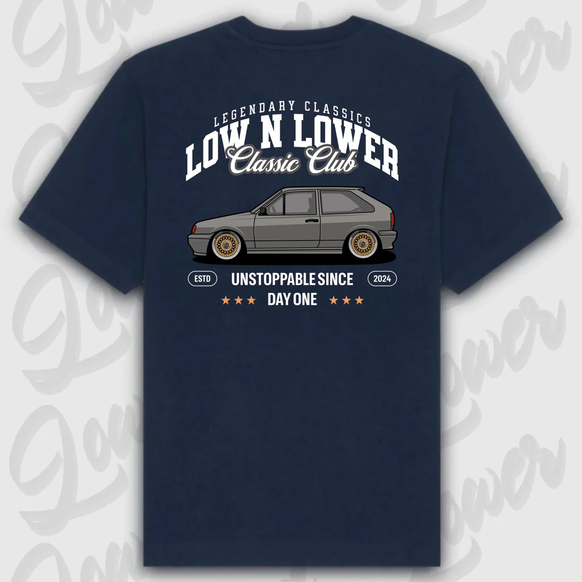 T-Shirt Personalisiert blau, VW, BMW, Mercedes, Audi