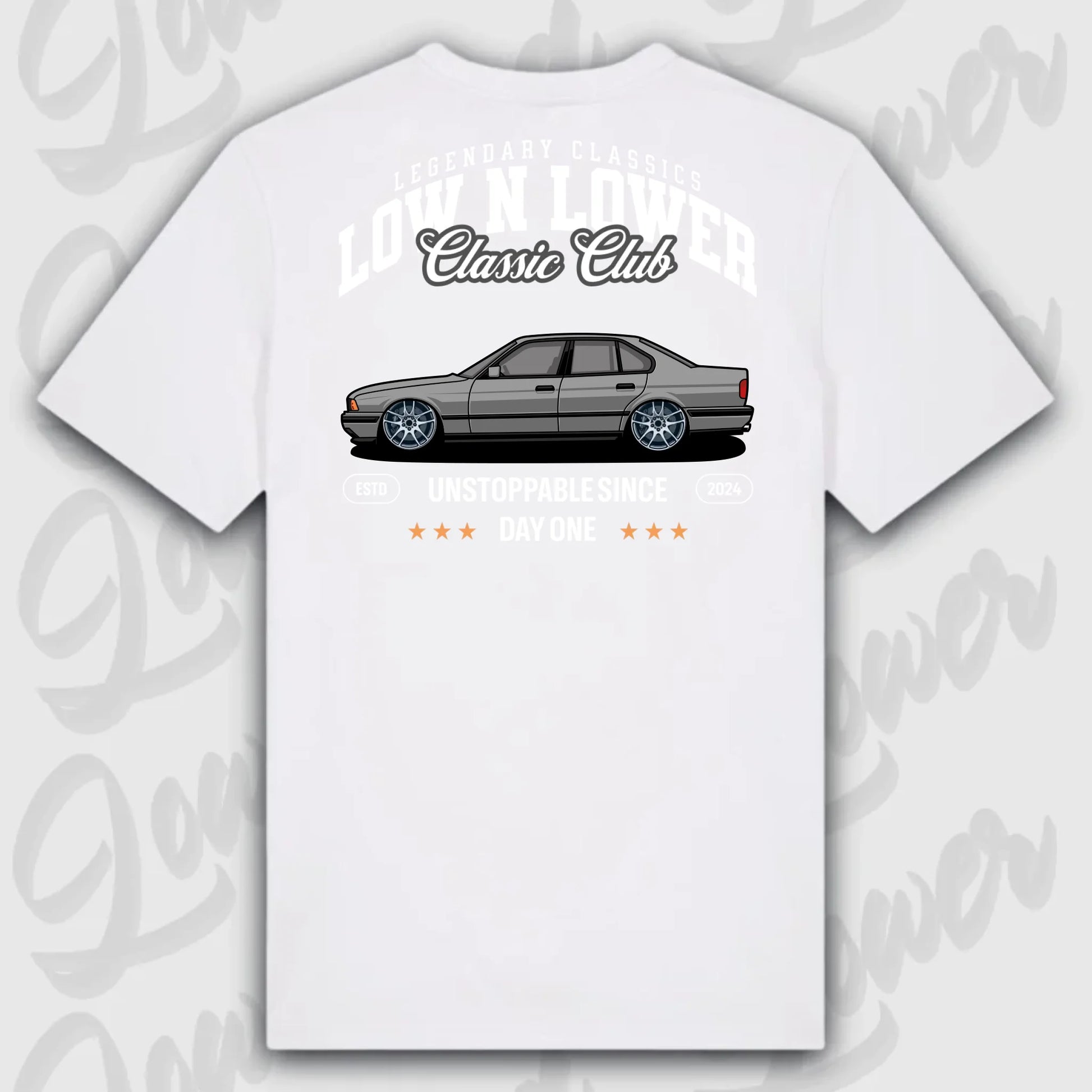T-Shirt Tuning Cars, Personalisiert weiß Rückseite, VW, B