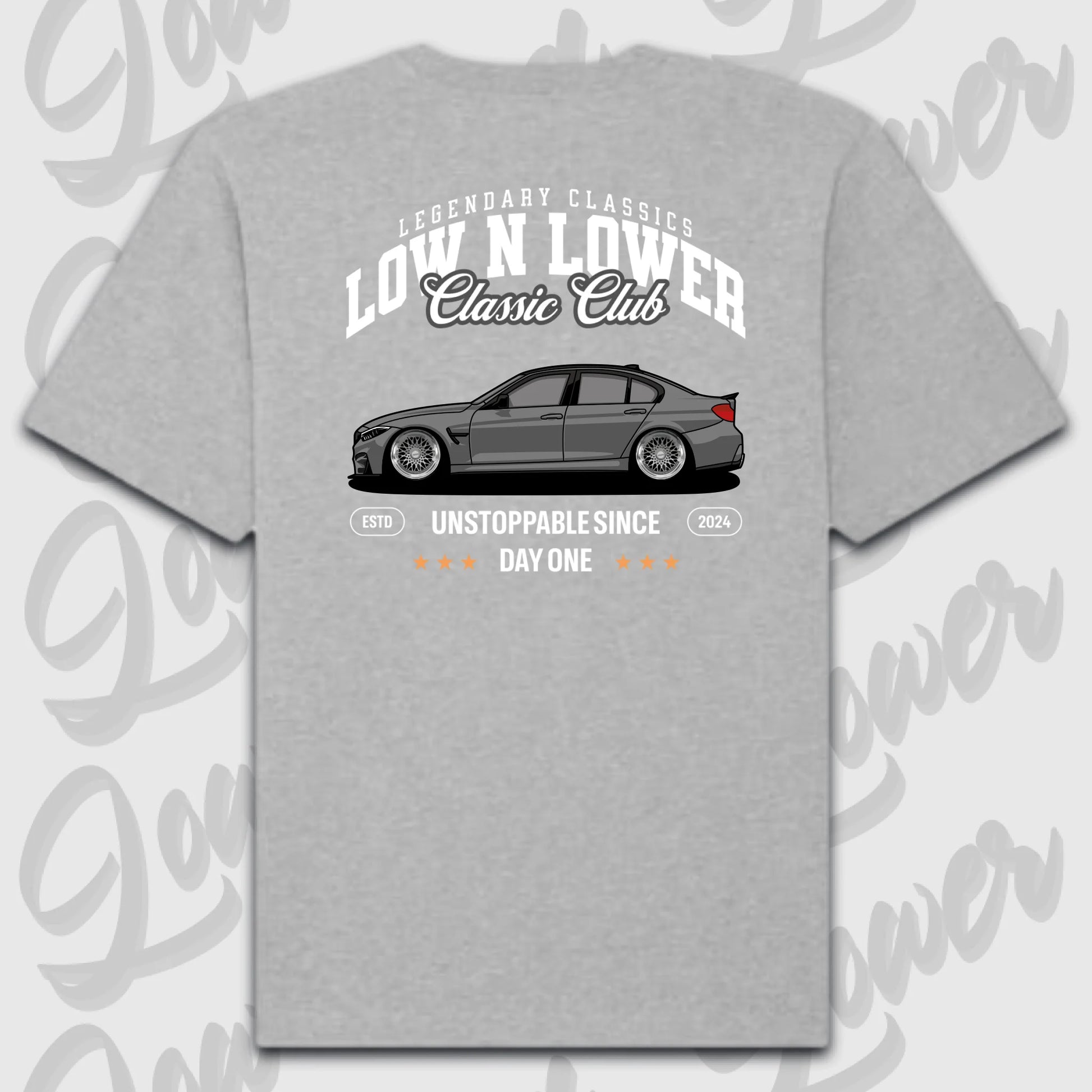 T-Shirt Personalisiert grau, VW, BMW, Mercedes, Audi