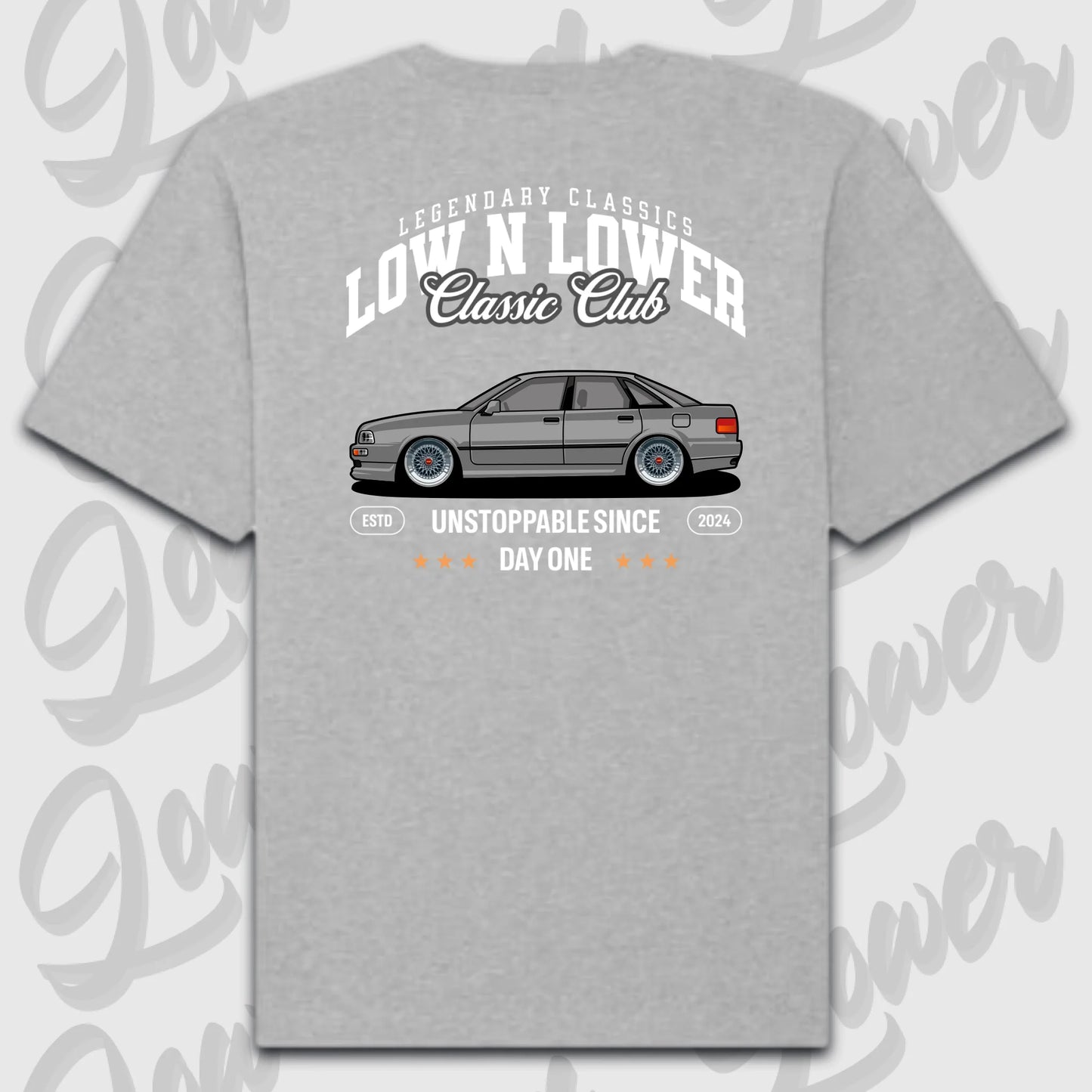 T-Shirt Personalisiert grau, VW, BMW, Mercedes, Audi