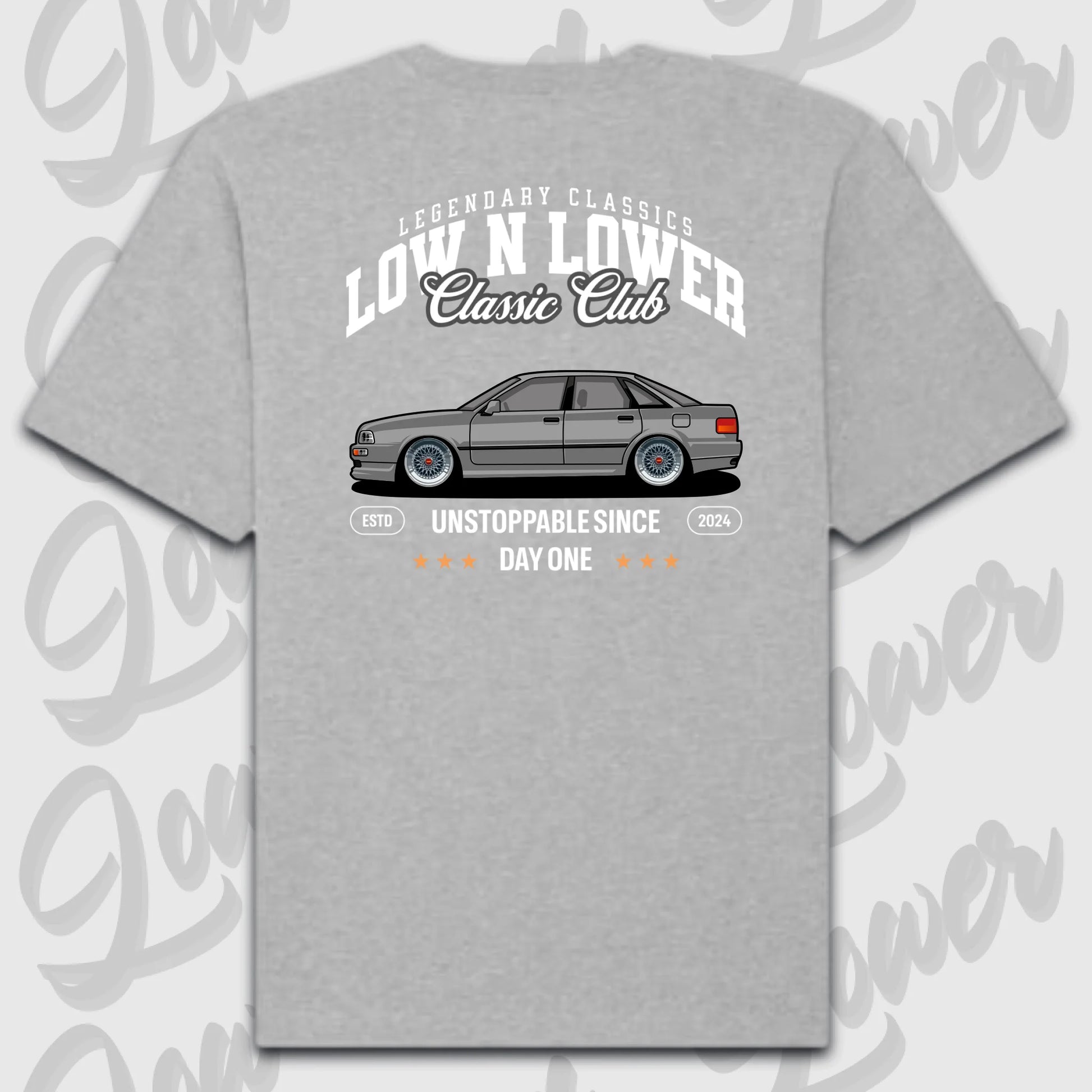 T-Shirt Personalisiert grau, VW, BMW, Mercedes, Audi