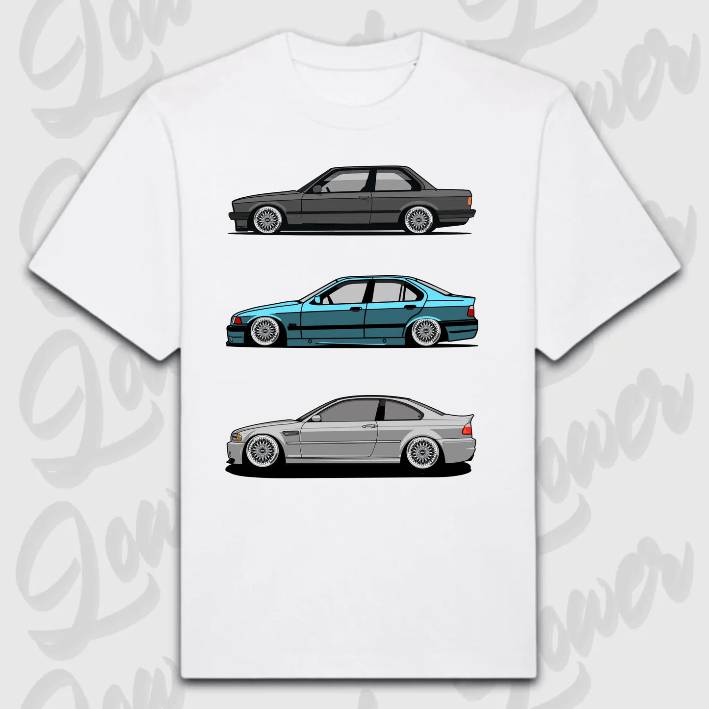 T-Shirt Personalisiert weiß, VW, BMW, Mercedes, Audi