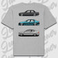 T-Shirt Personalisiert grau, VW, BMW, Mercedes, Audi