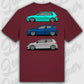 T-Shirt Tuning Cars, Personalisiert Rot Rückseite, VW, B