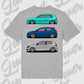 T-Shirt Tuning Cars, Personalisiert grau Rückseite, VW, B