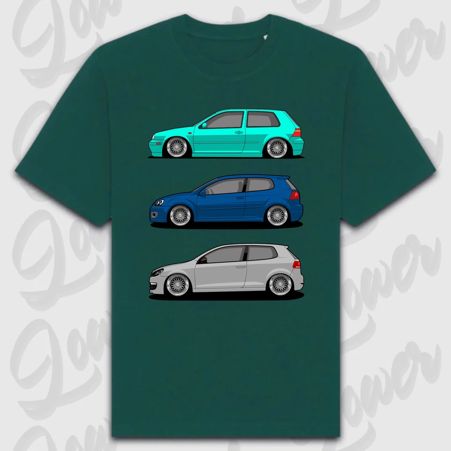 T-Shirt Personalisiert grün, VW, BMW, Mercedes, Audi