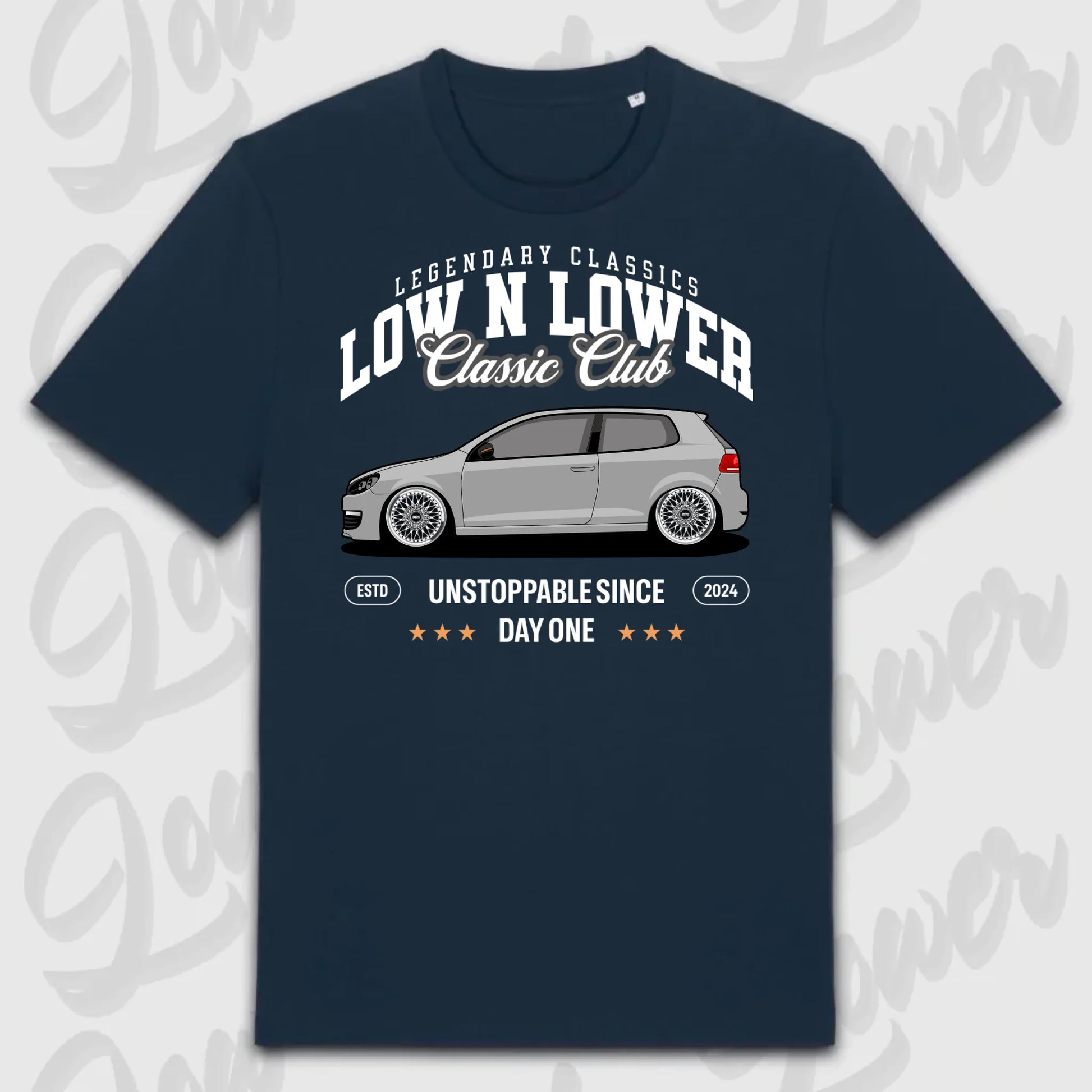 T-Shirt Tuning Cars, Personalisiert Blau, VW, BMW, Audi, Mercedes, Autos