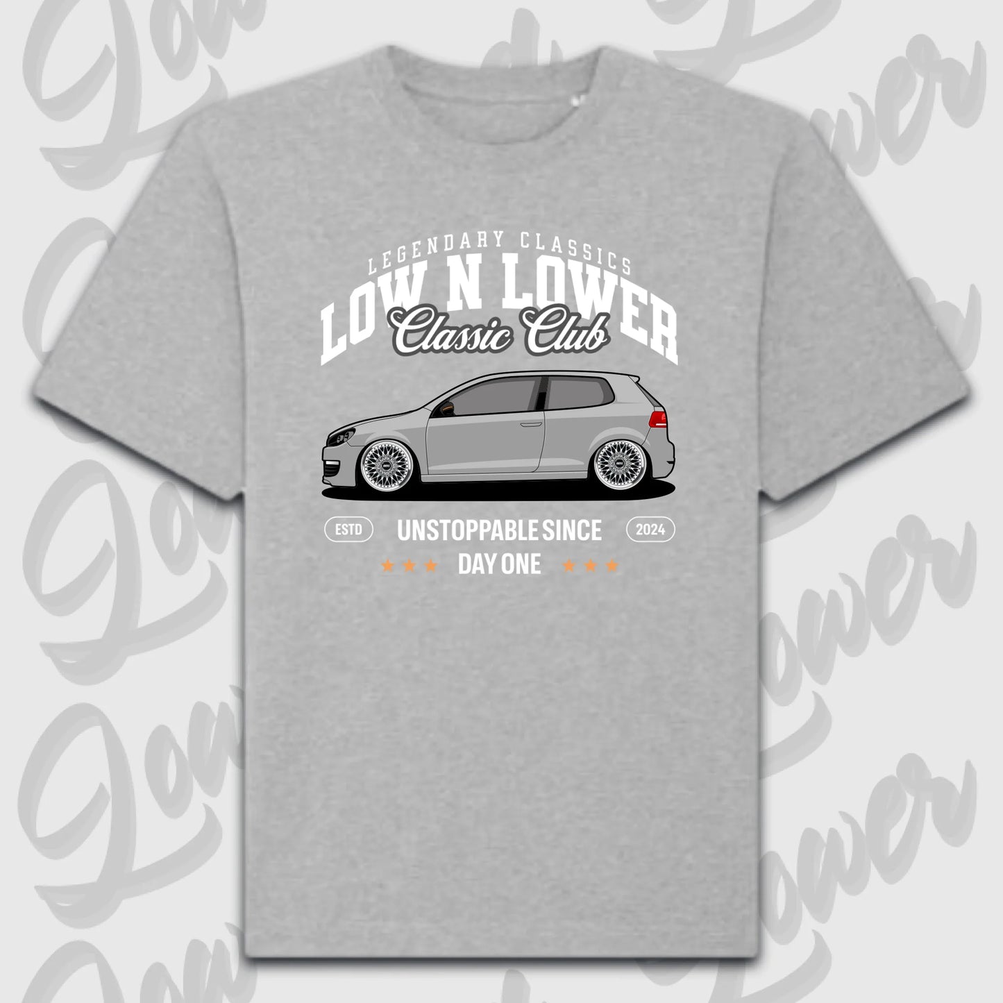 T-Shirt Personalisiert grau, VW, BMW, Mercedes, Audi