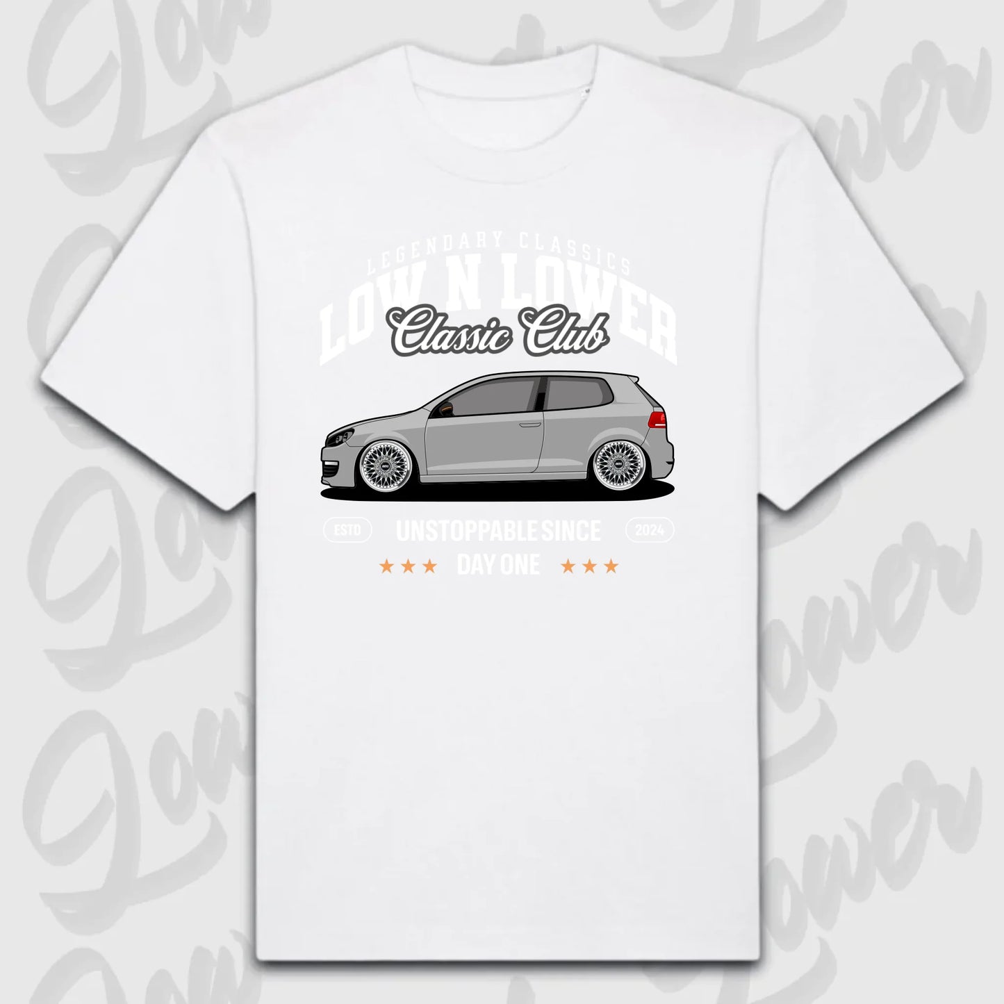 T-Shirt Personalisiert weiß, VW, BMW, Mercedes, Audi