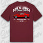 T-Shirt Tuning Cars, Personalisiert Rot Rückseite, VW, B