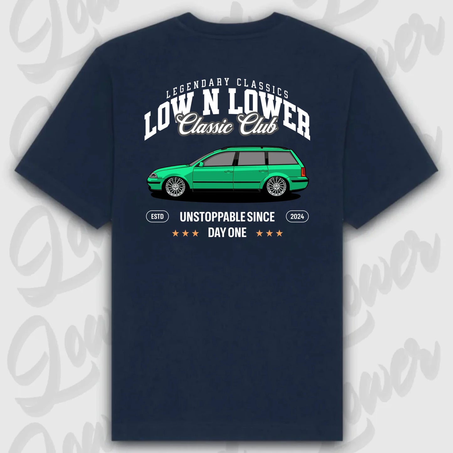 T-Shirt Personalisiert blau, VW, BMW, Mercedes, Audi