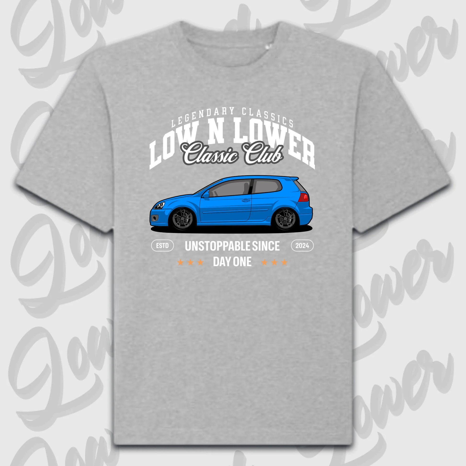 T-Shirt Personalisiert grau, VW, BMW, Mercedes, Audi