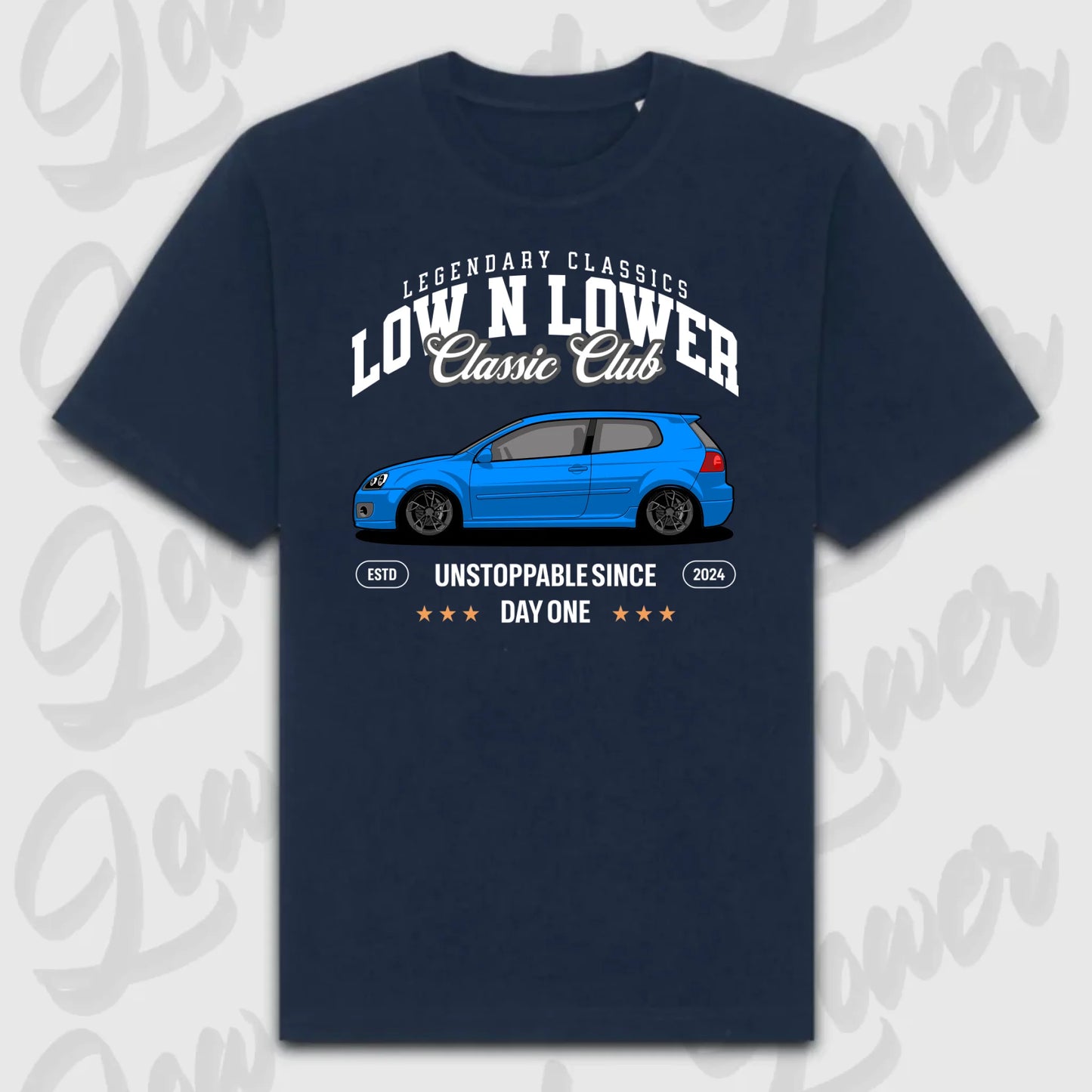 T-Shirt Personalisiert blau, VW, BMW, Mercedes, Audi