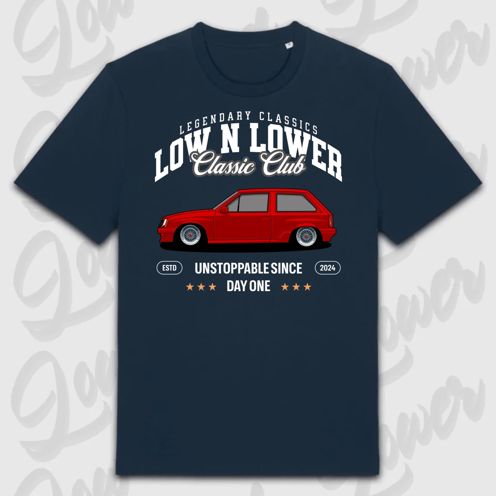 T-Shirt Tuning Cars, Personalisiert Blau, VW, BMW, Audi, Mercedes, Autos