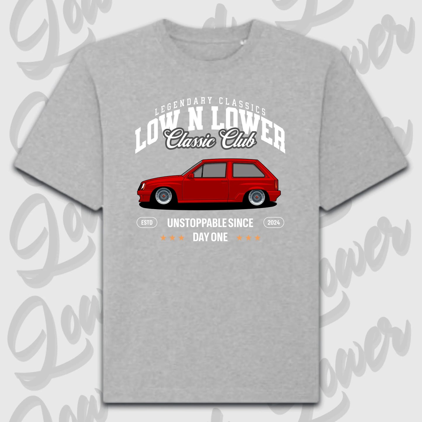 T-Shirt Personalisiert grau, VW, BMW, Mercedes, Audi