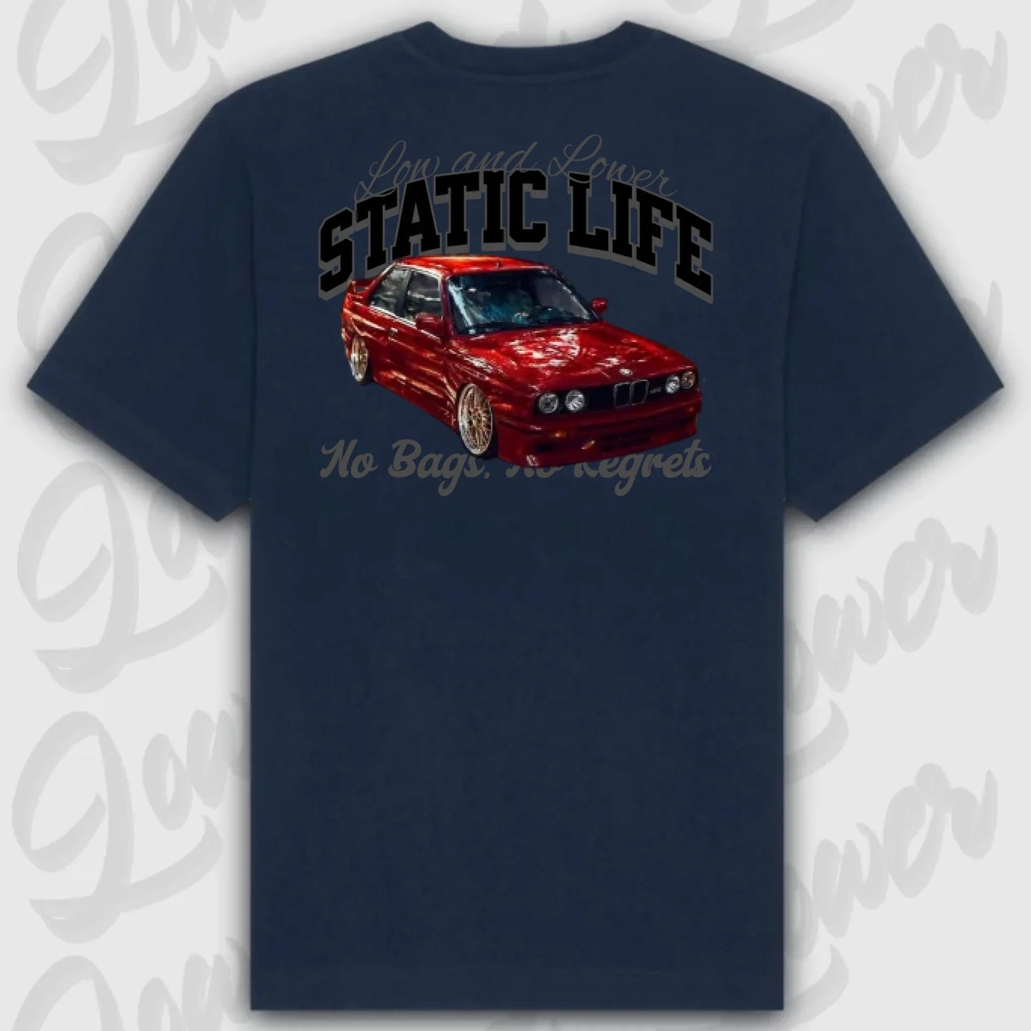 T-Shirt Tuning Cars, Personalisiert Blau Rückseite, VW, B