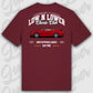T-Shirt Tuning Cars, Personalisiert Rot Rückseite, VW, B
