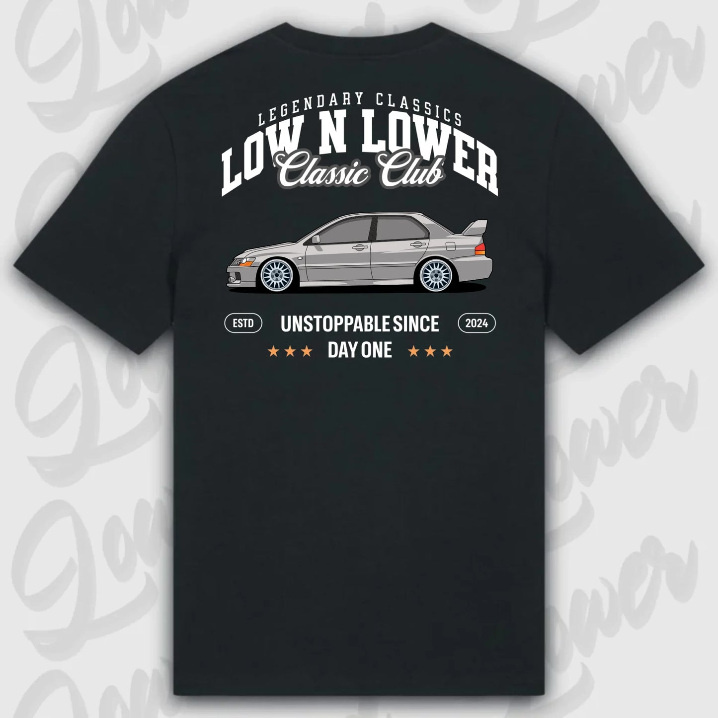 T-Shirt Tuning Cars, Personalisiert Schwarz Rückseite, VW, BMW, Audi, Mercedes, Autos