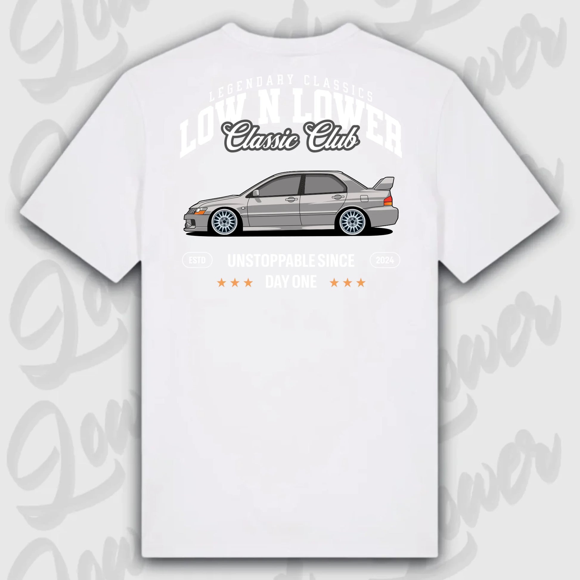 T-Shirt Tuning Cars, Personalisiert weiß Rückseite, VW, B