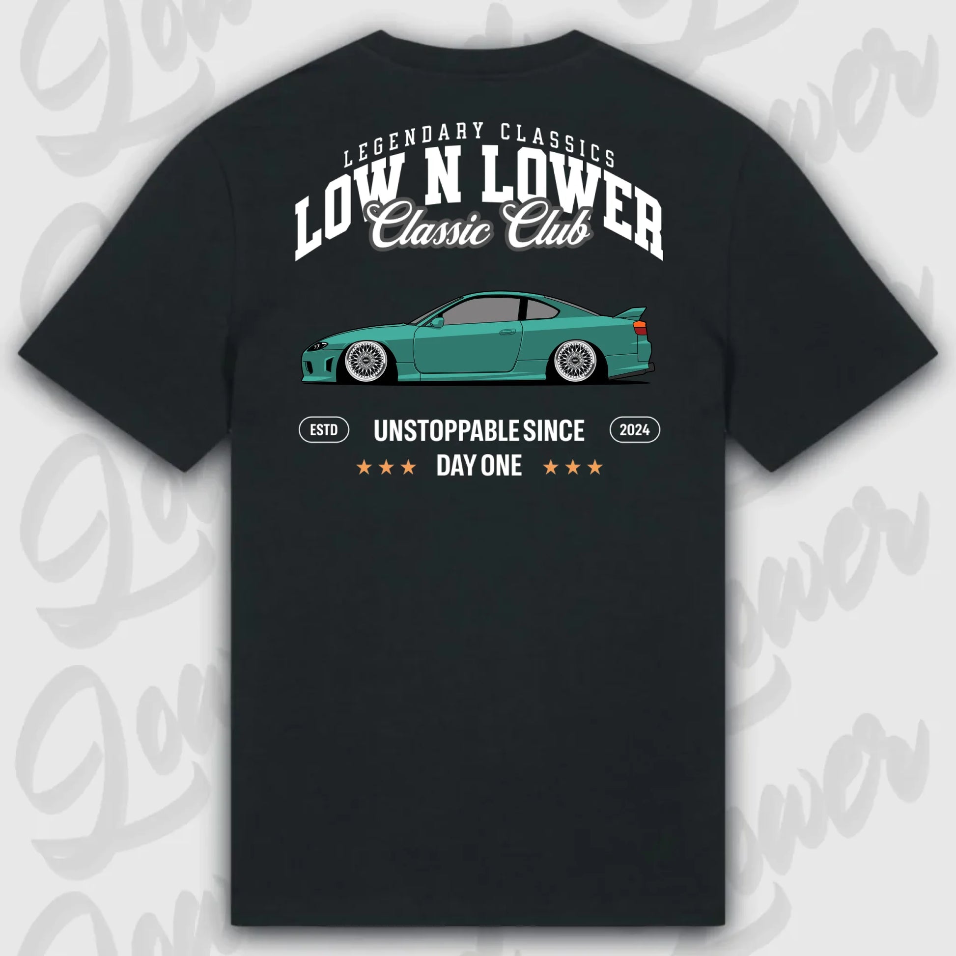 T-Shirt Tuning Cars, Personalisiert Schwarz Rückseite, VW, BMW, Audi, Mercedes, Autos