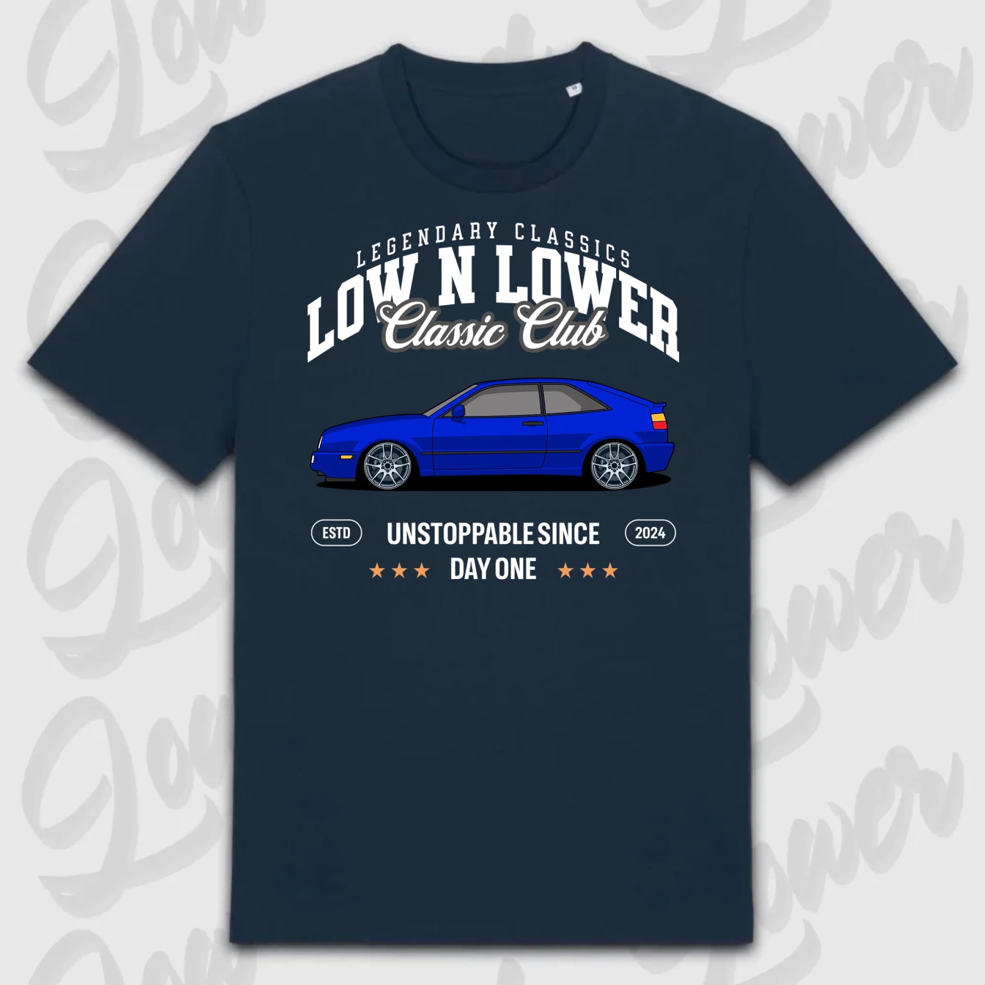 T-Shirt Tuning Cars, Personalisiert Blau, VW, BMW, Audi, Mercedes, Autos