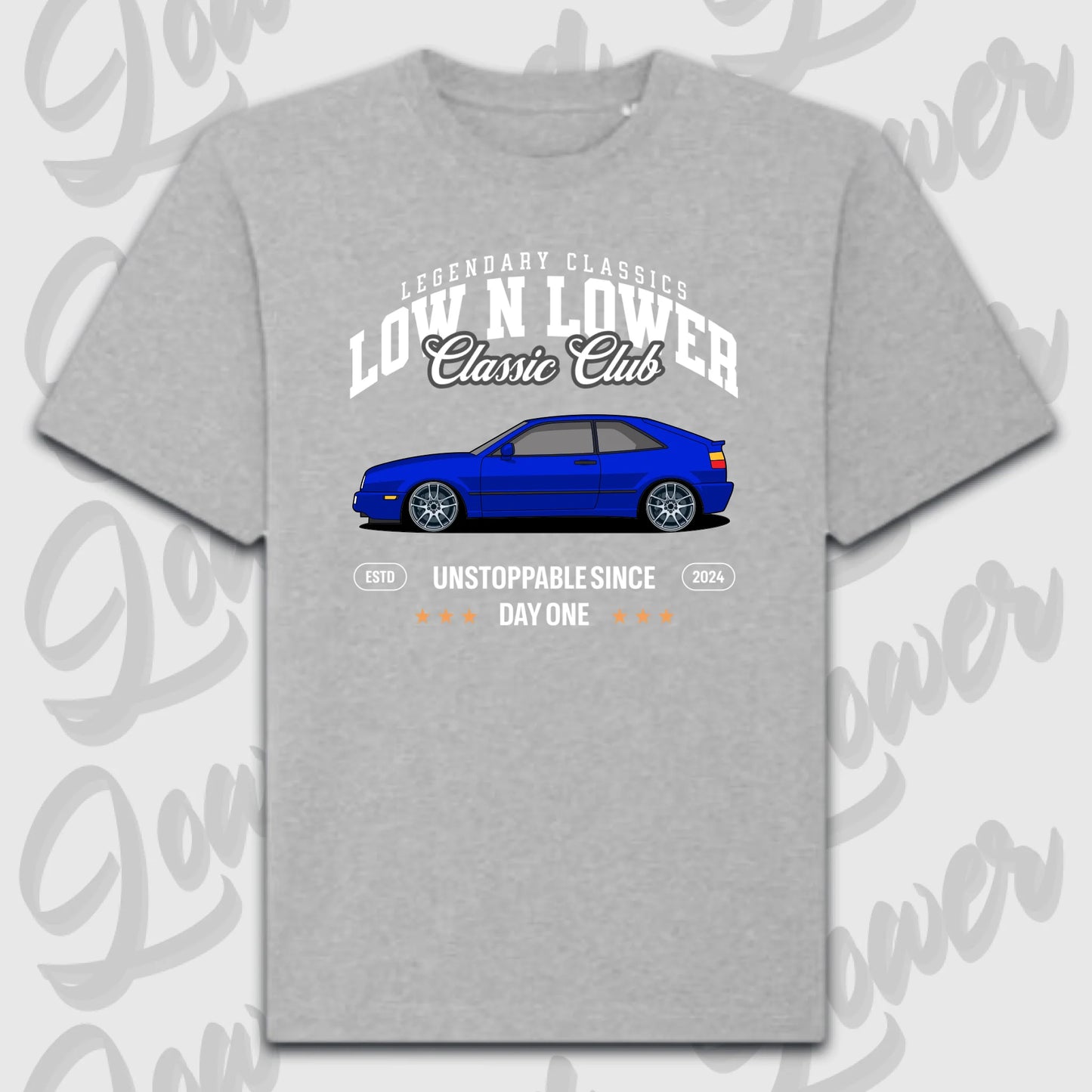 T-Shirt Personalisiert grau, VW, BMW, Mercedes, Audi