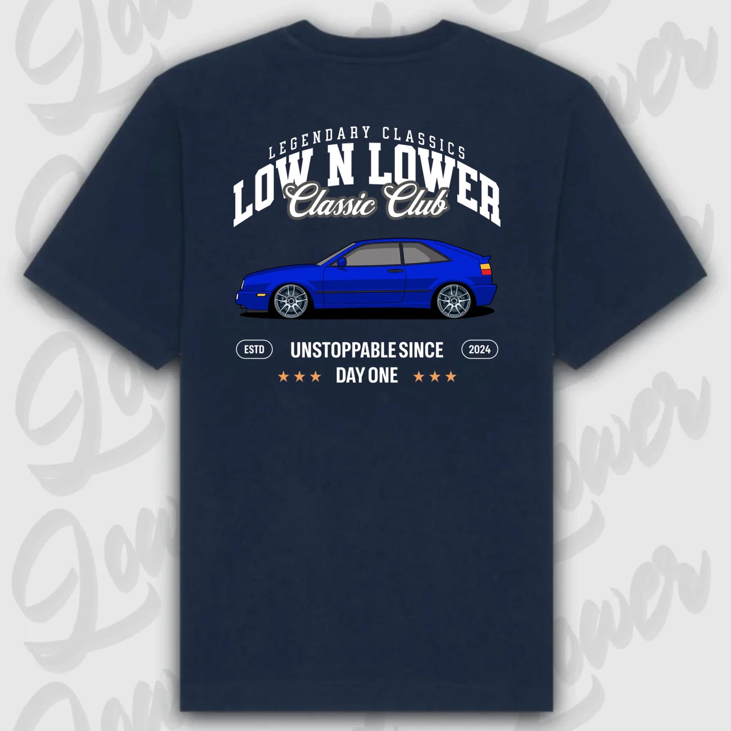 T-Shirt Personalisiert blau, VW, BMW, Mercedes, Audi