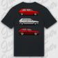 T-Shirt Tuning Cars, Personalisiert Schwarz Rückseite, VW, BMW, Audi, Mercedes, Autos
