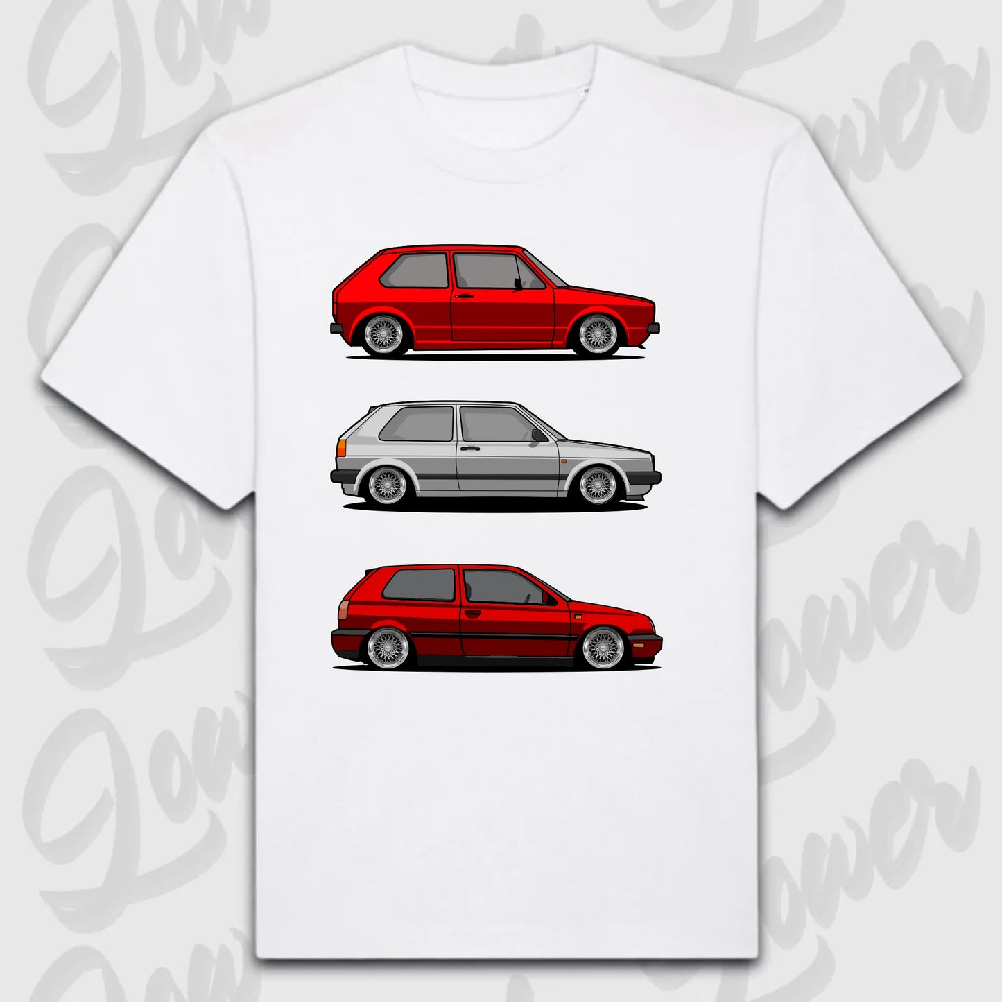 T-Shirt Personalisiert weiß, VW, BMW, Mercedes, Audi
