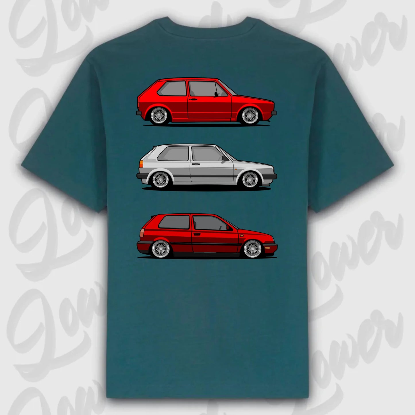 T-Shirt Personalisiert grün, VW, BMW, Mercedes, Audi