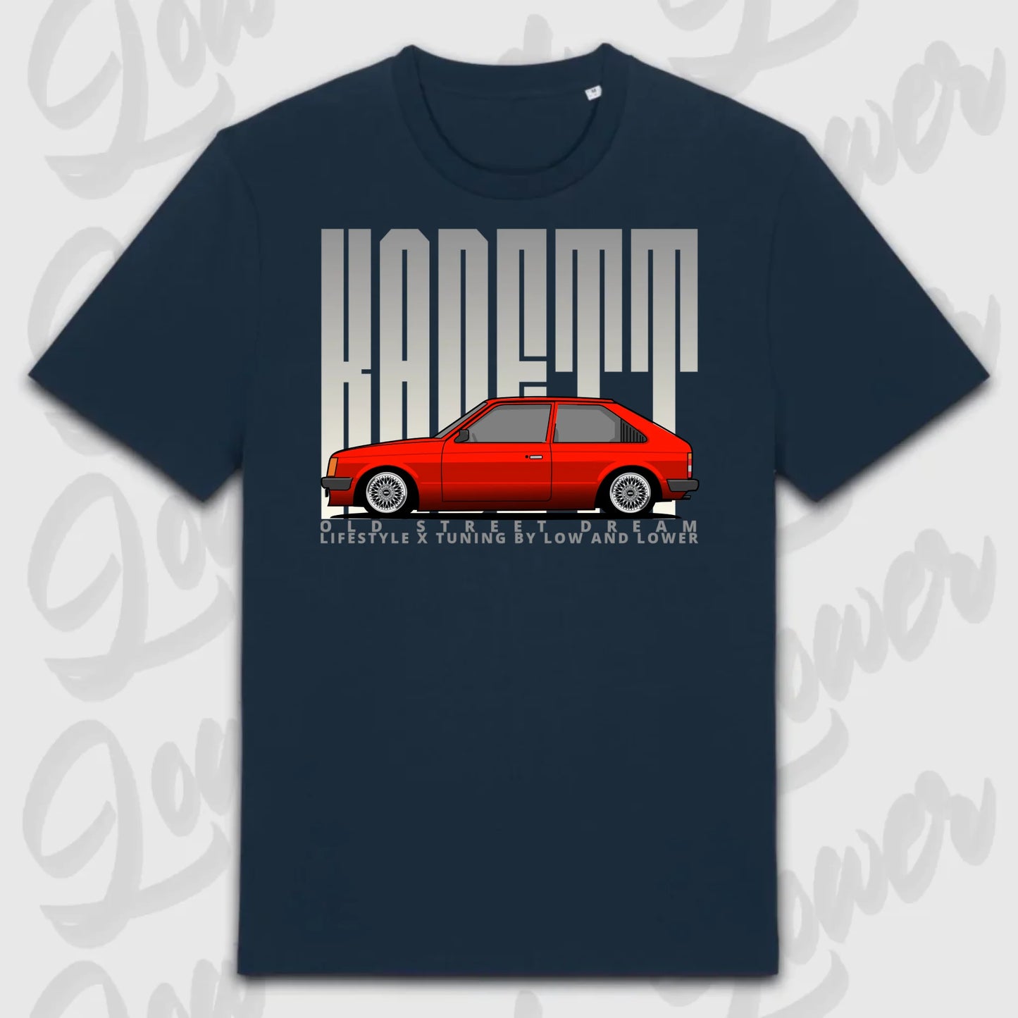T-Shirt Tuning Cars, Personalisiert Blau, VW, BMW, Audi, Mercedes, Autos