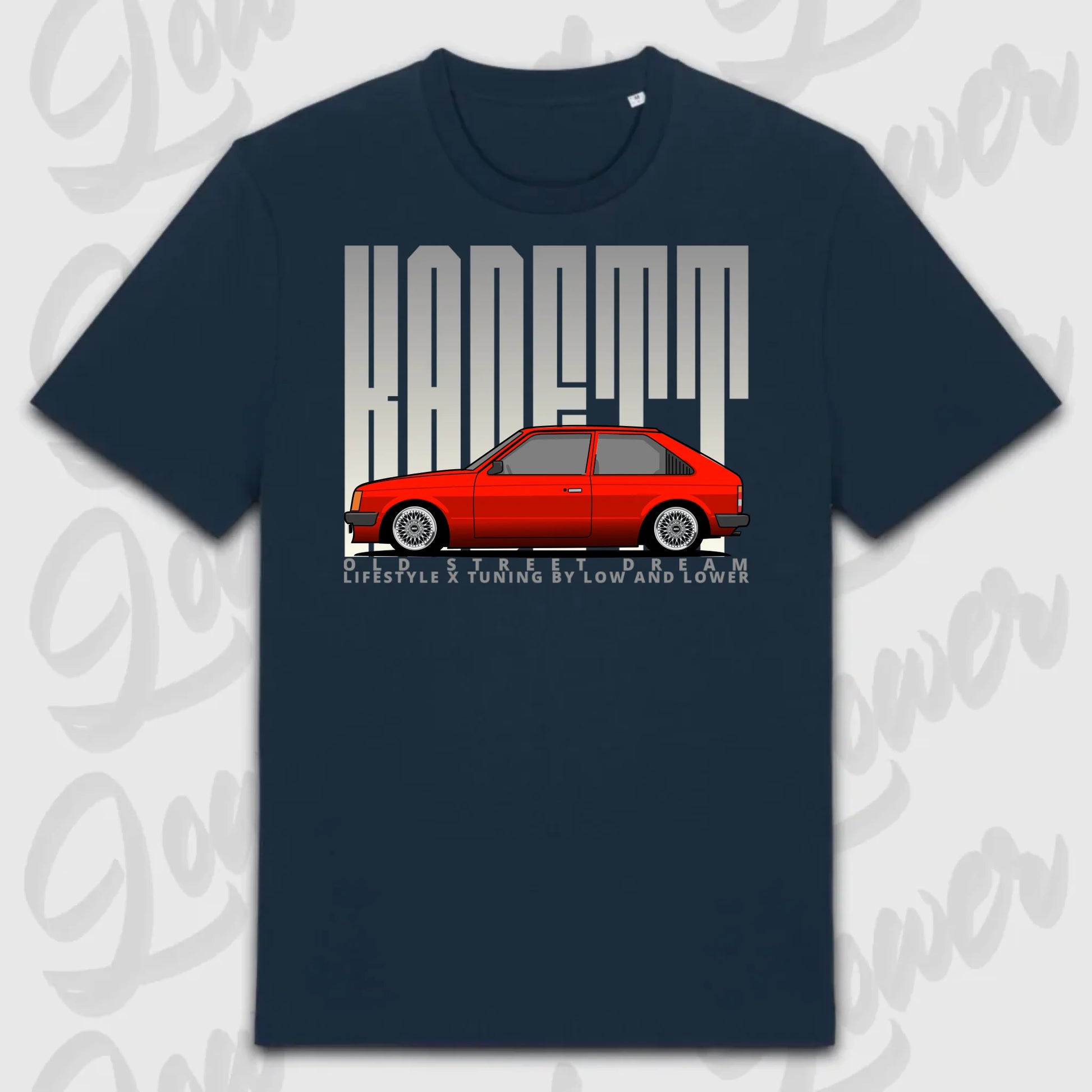 T-Shirt Tuning Cars, Personalisiert Blau, VW, BMW, Audi, Mercedes, Autos