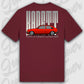 T-Shirt Tuning Cars, Personalisiert Rot Rückseite, VW, B