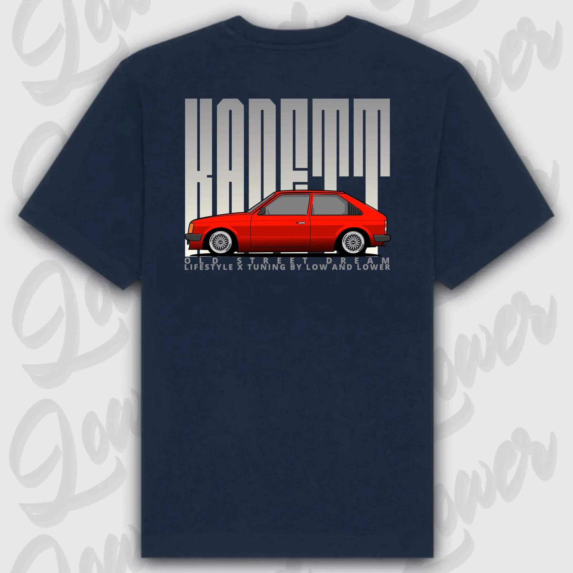 T-Shirt Personalisiert blau, VW, BMW, Mercedes, Audi