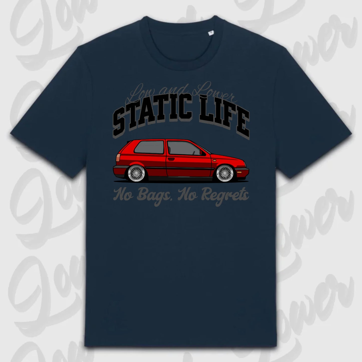 T-Shirt Tuning Cars, Personalisiert Blau, VW, BMW, Audi, Mercedes, Autos