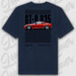 T-Shirt Tuning Cars, Personalisiert Blau Rückseite, VW, B