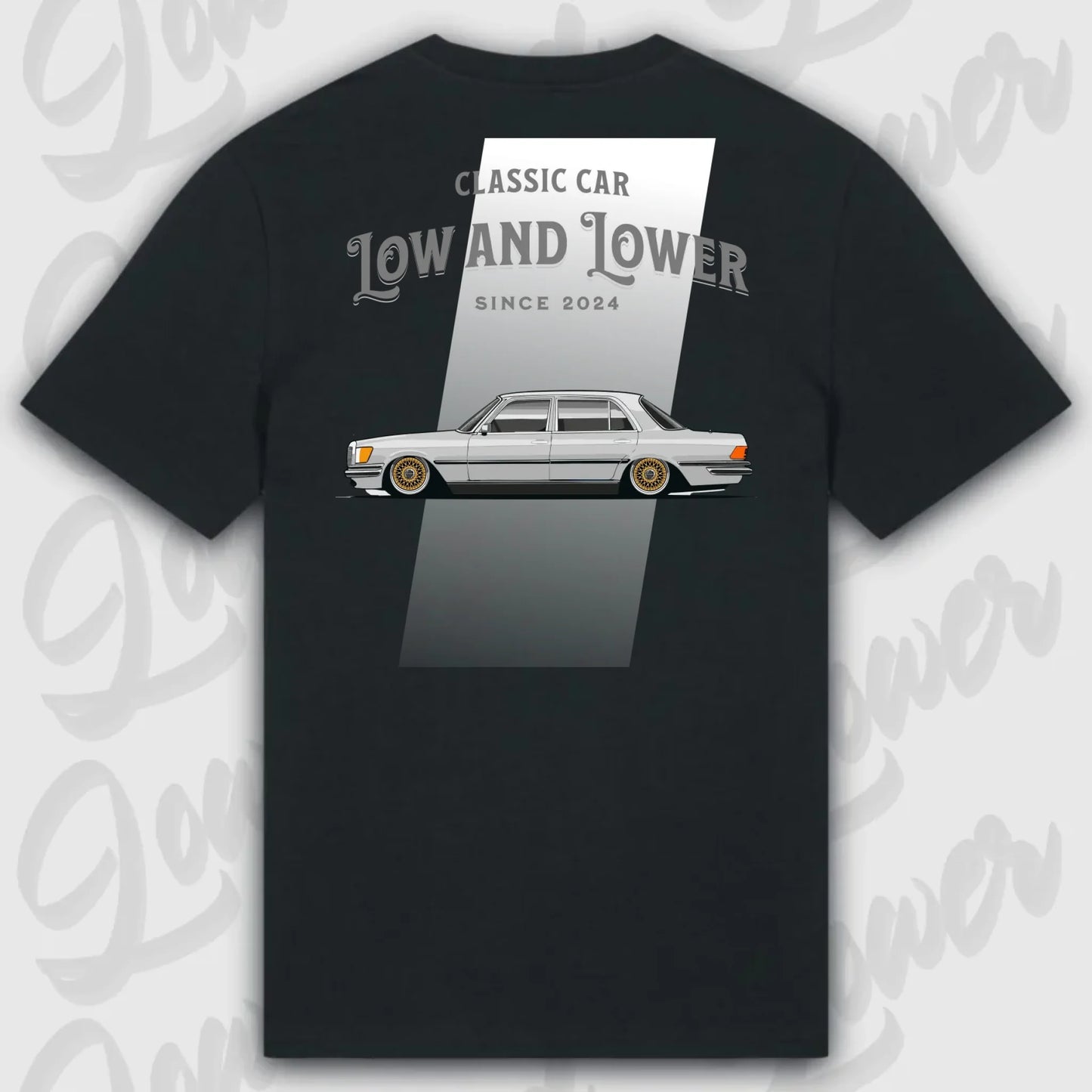 T-Shirt Tuning Cars, Personalisiert Schwarz Rückseite, VW, BMW, Audi, Mercedes, Autos