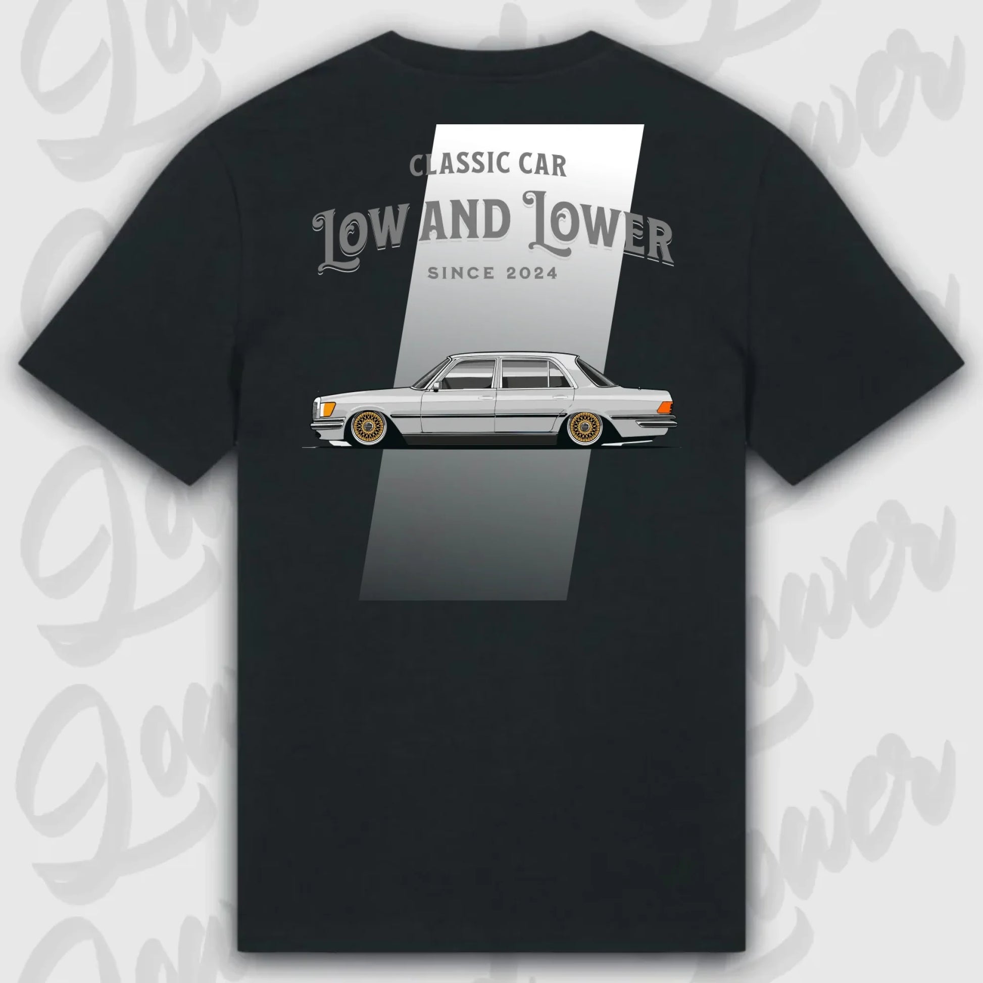 T-Shirt Tuning Cars, Personalisiert Schwarz Rückseite, VW, BMW, Audi, Mercedes, Autos