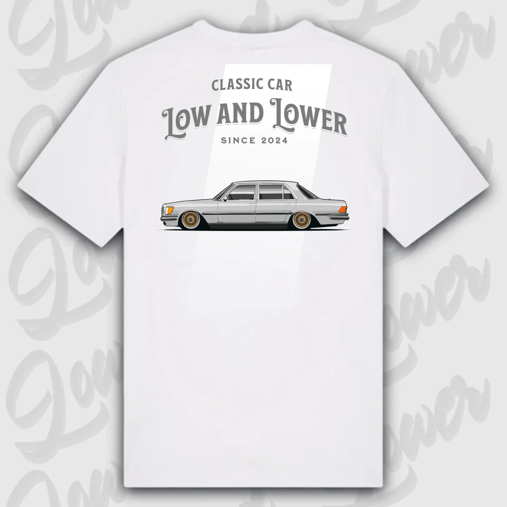 T-Shirt Tuning Cars, Personalisiert weiß Rückseite, VW, B