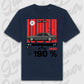 T-Shirt Personalisiert blau, VW, BMW, Mercedes, Audi