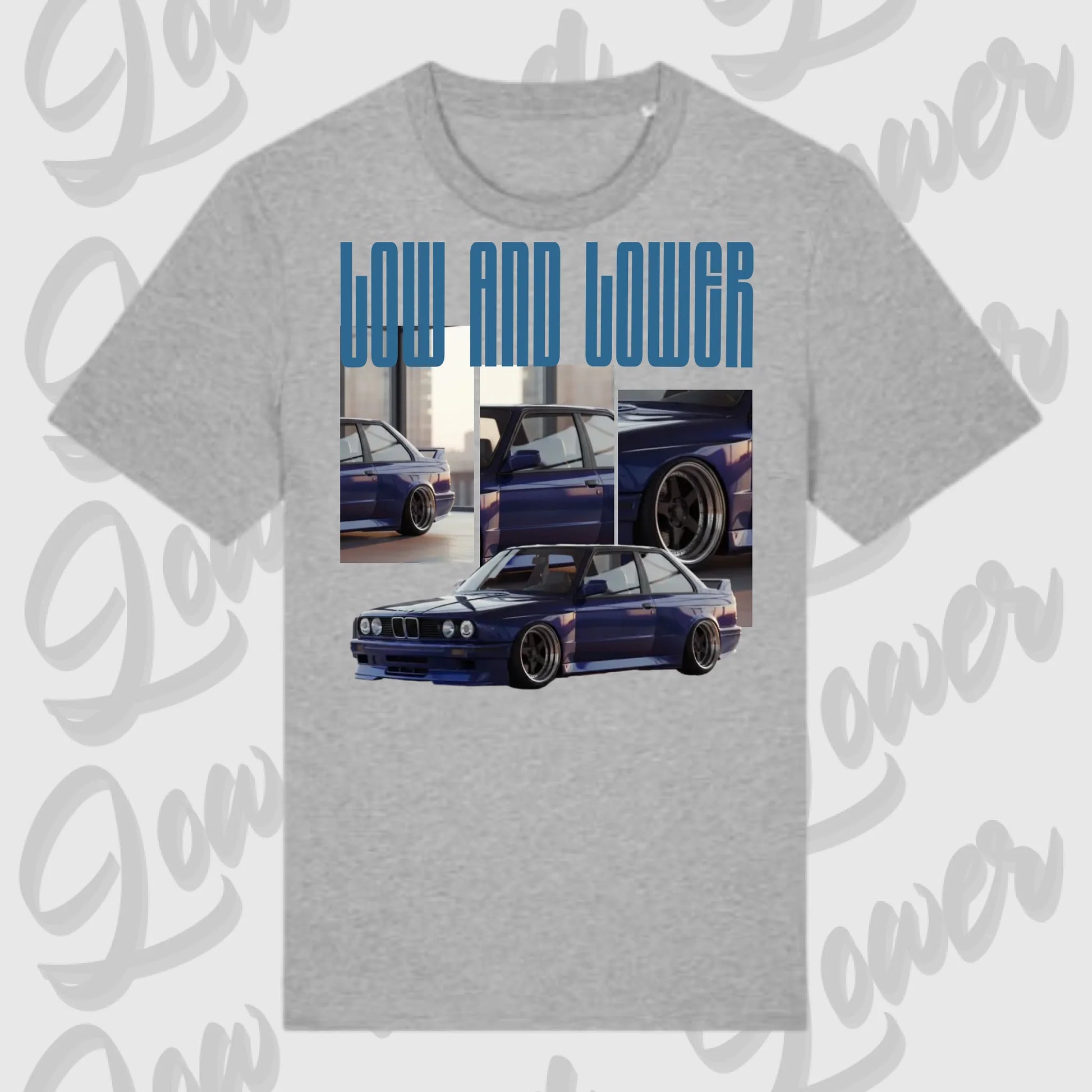T-Shirt Tuning Cars, Personalisiert grau, VW, BMW, Audi, Mercedes, Autos