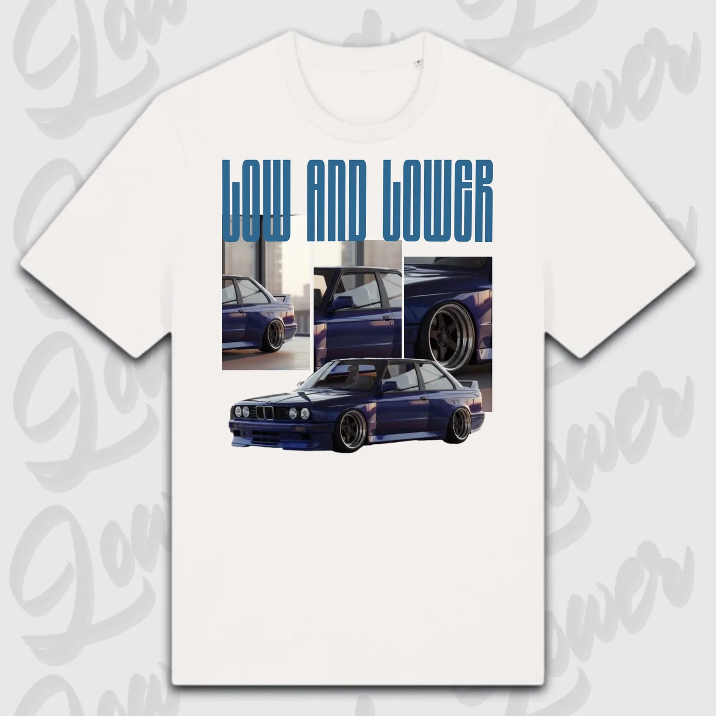 T-Shirt Tuning Cars, Personalisiert Weiß, VW, BMW, Audi, Mercedes, Autos