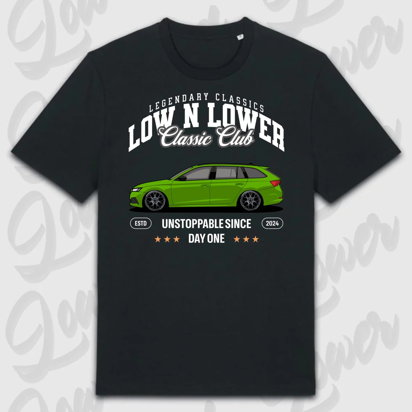 T-Shirt Tuning Cars, Personalisiert Schwarz, VW, BMW, Audi, Mercedes, Autos